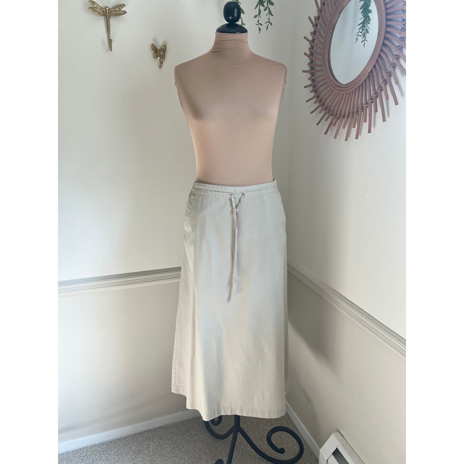 Vintage Ann Taylor Loft Khaki Maxi Skirt