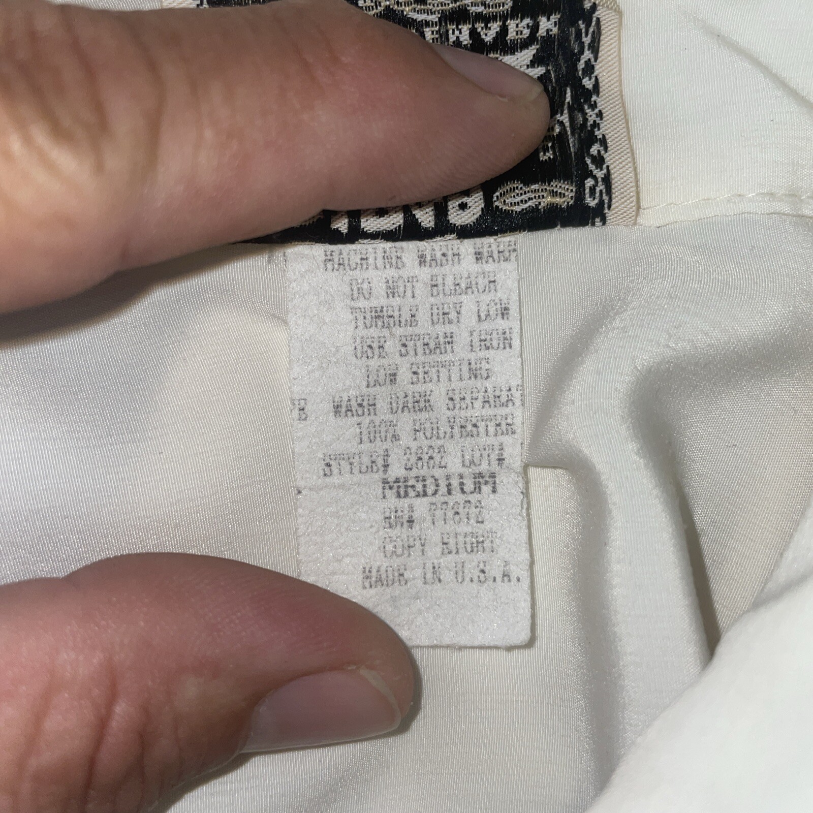 VINTAGE 1849 AUTHENTIC RANCHWEAR USA LADYS MED BUTTON UP BLOUSE 1980’s
