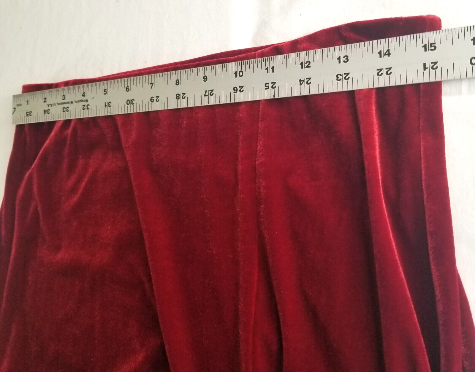 Carole Little 3 Piece red velour maxi skirt top W/ jacket L/16 Evening Party