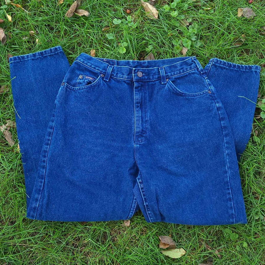 Vintage 1980’s/1990’s Denim Lee Riders Mom Jeans / Blue / 29×29 / 14 Petite
