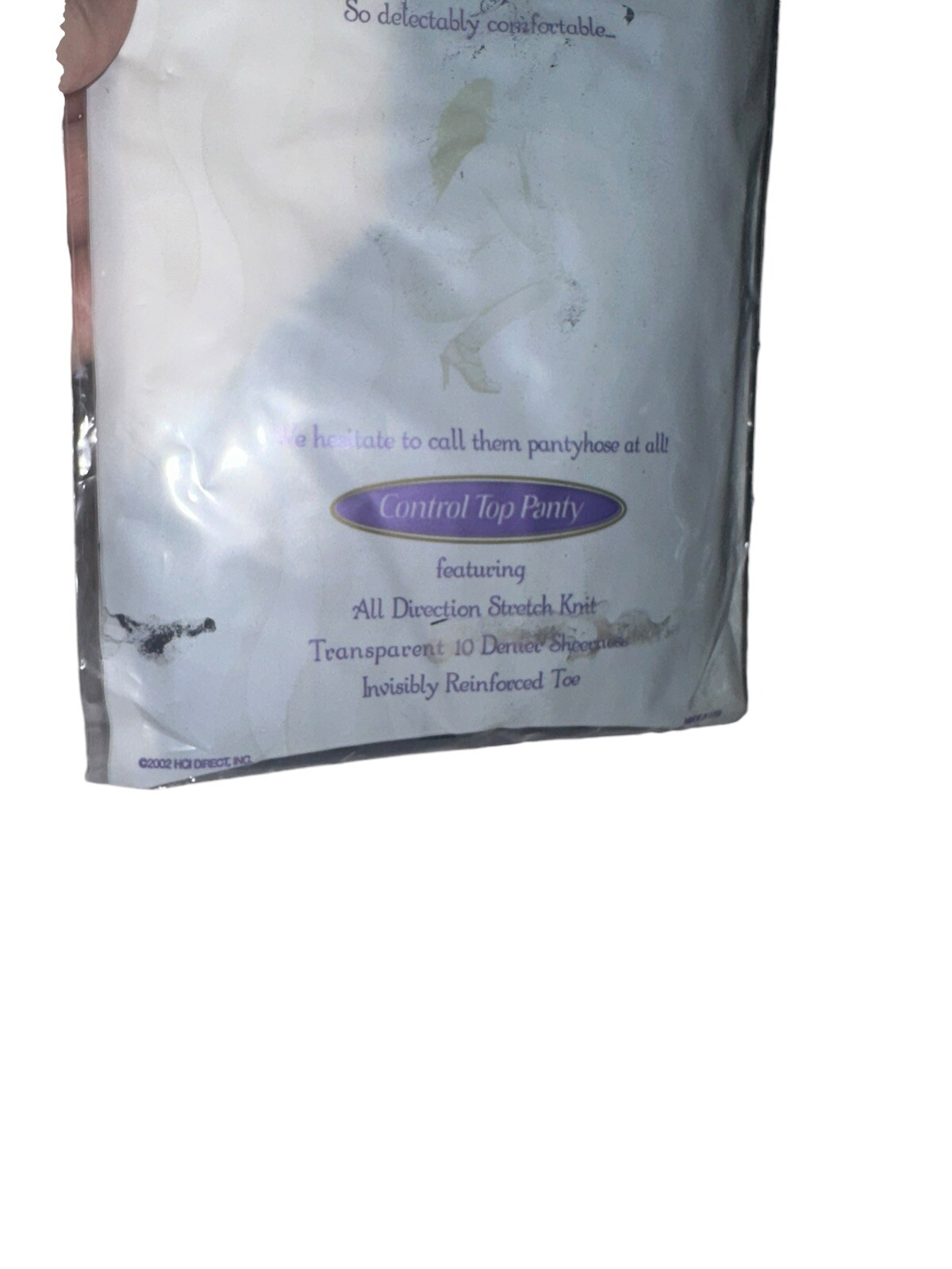 Vintage Silkies Ultra Soft Dimensions Control Top Pantyhose Sz L Navy Sheer