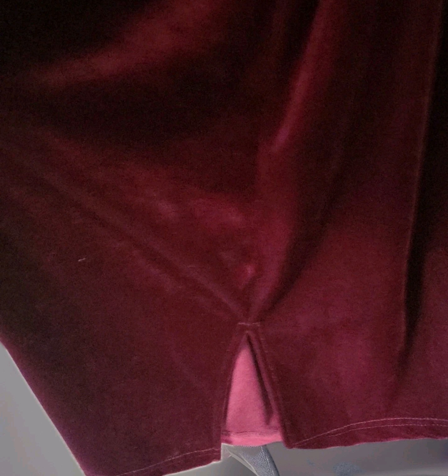 Vintage Velvet Burgandy Top/dress Prelude Womens Pit-to-pit 30″ Pit Down 21″
