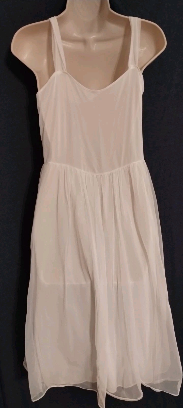 Vintage Sheer Nylon Peignoir Nightgown Goddess Carillon Women’s S/M Size 36