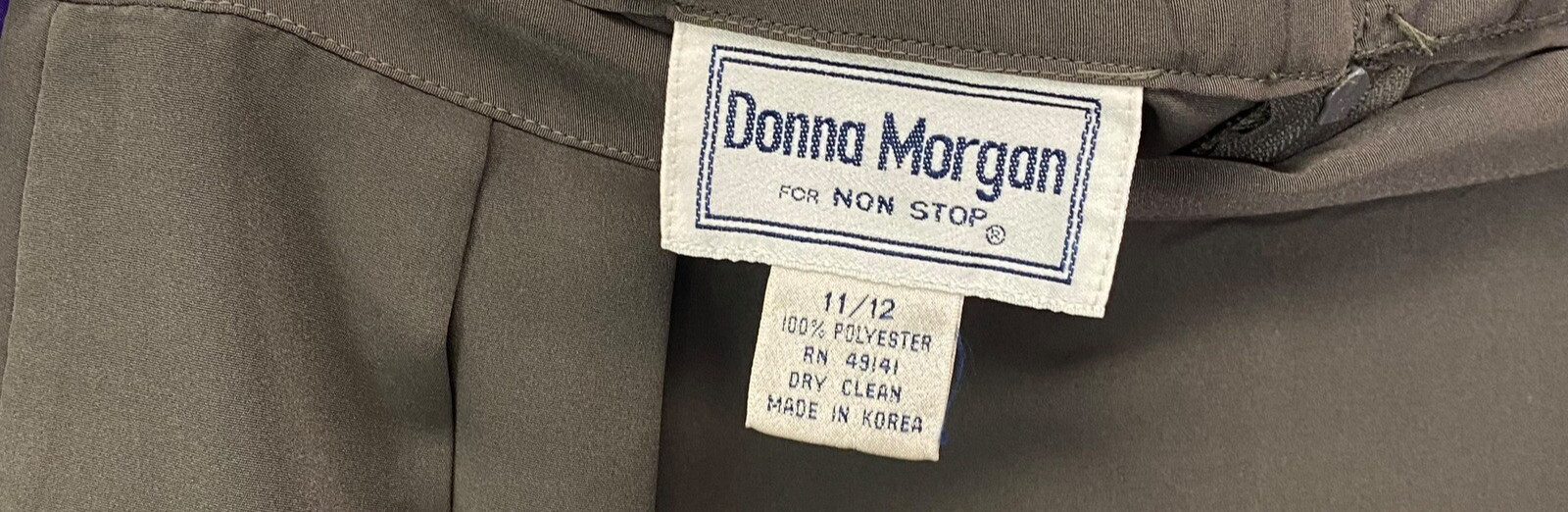 Vtg DONNA MORGAN Women Blazer Skirt Set Sz 11/12 Purple Green Event Party 72-6