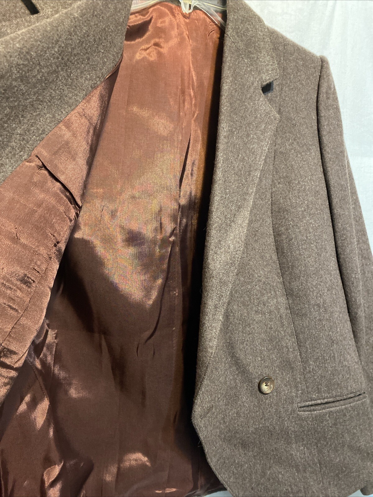 Vintage Gordon of Philadelphia Pure Wool Blend Jacket Double Breasted 10 Brown