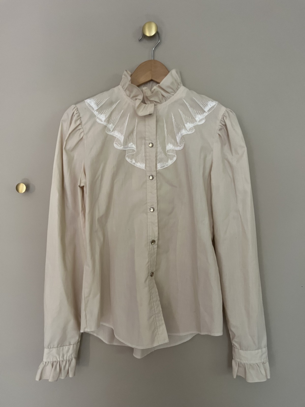 Beautiful Vintage H Bar C California Ranchwear western shirt Women’s 34 Ivory