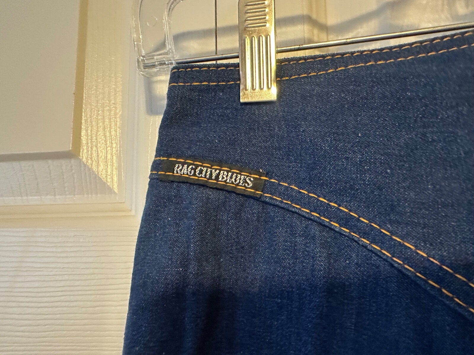 Vintage Rag City Blues Los Angeles Zip Around Denim Jeans Size 30 9/10 Dark Wash