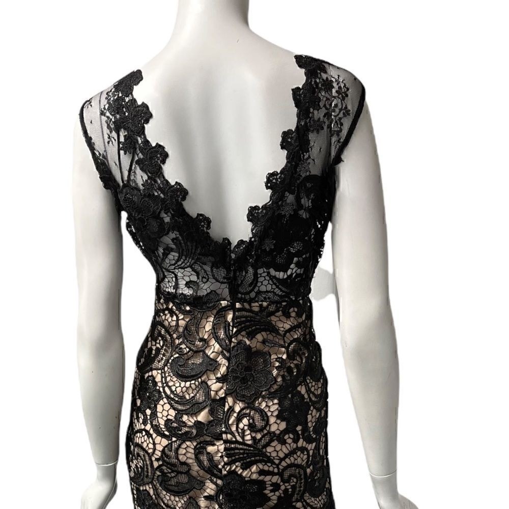 The clothing company Black Lace Cut-Out Gown