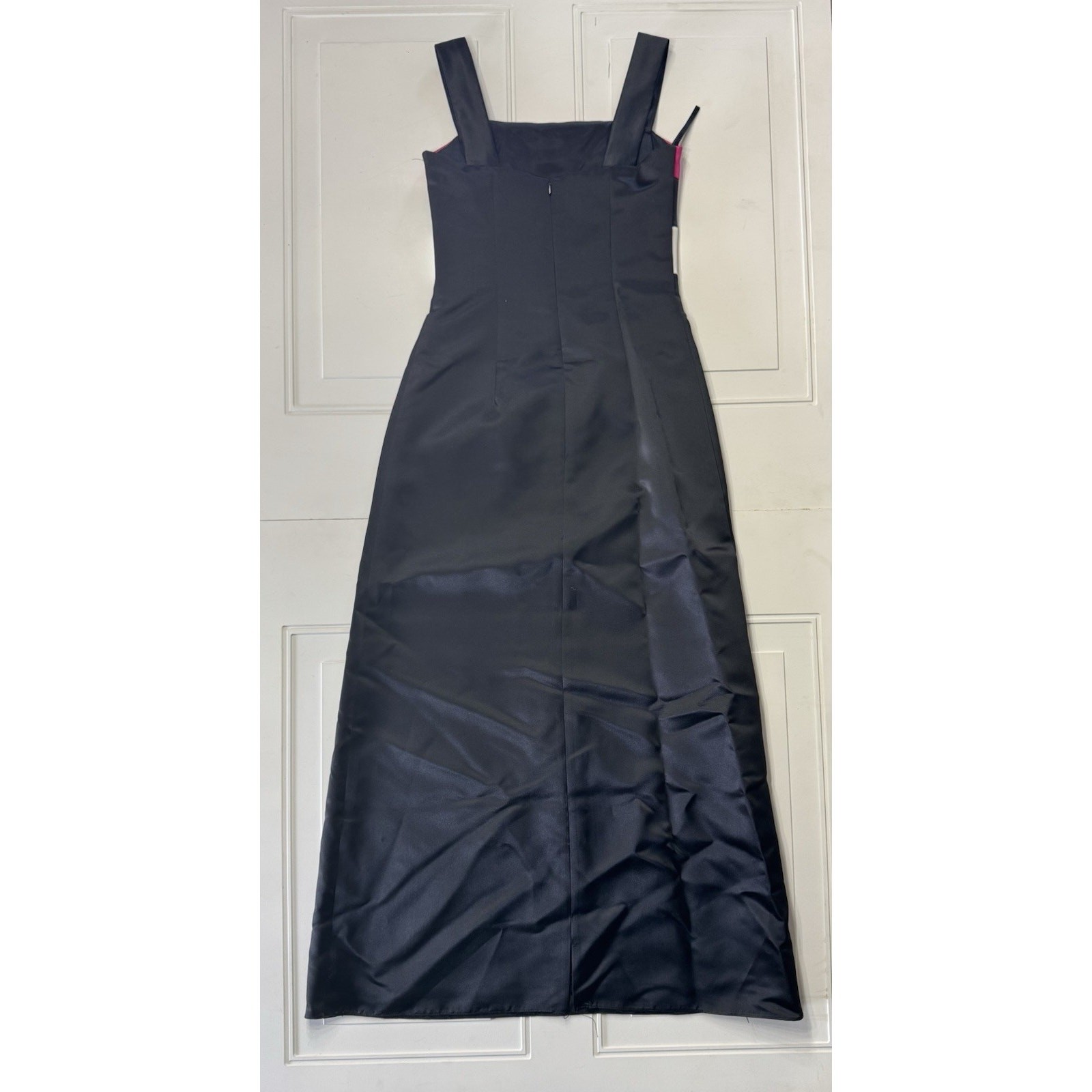 Vintage Jessica Mcclintock For Gunne Sax Dress Black Pink White Satin Size 5