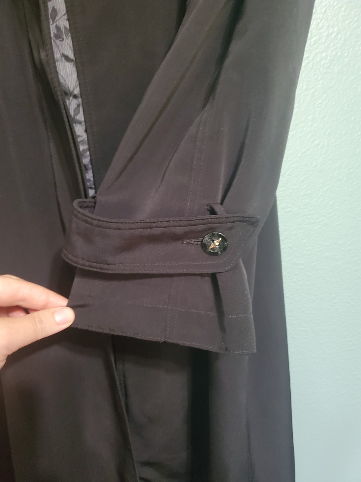 Fleet Street Size 10 Ladies Vintage Rain Wear Black Trench Coat
