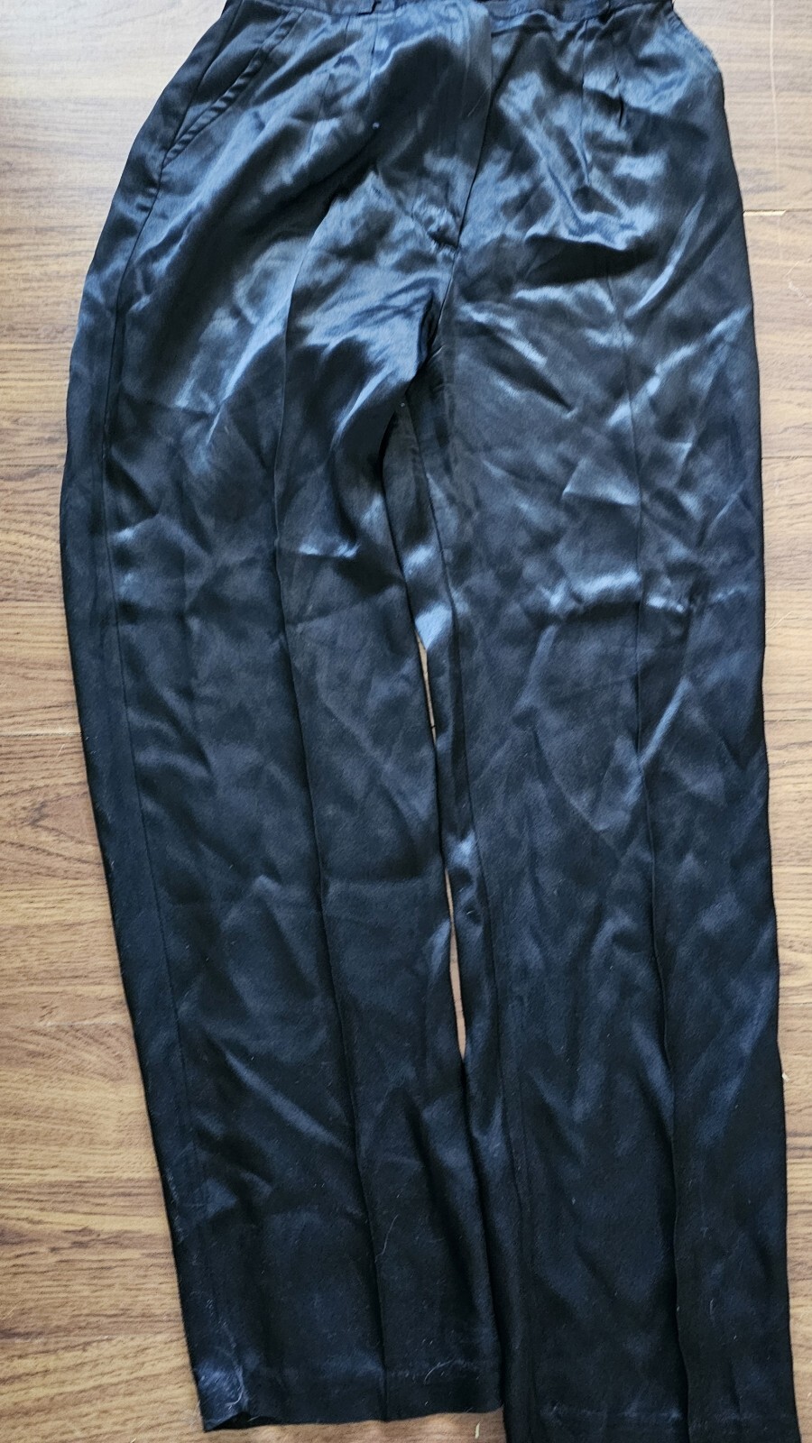Woman’s Vintage Satin Pants Ladies Garment Union Made ABXG BLACK 13/14
