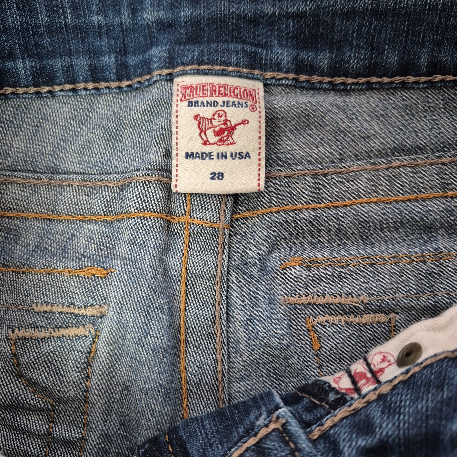 The True Religion Y2K womens 28×39 Becky Reclaimed Bootcut Dark Wash Jeans