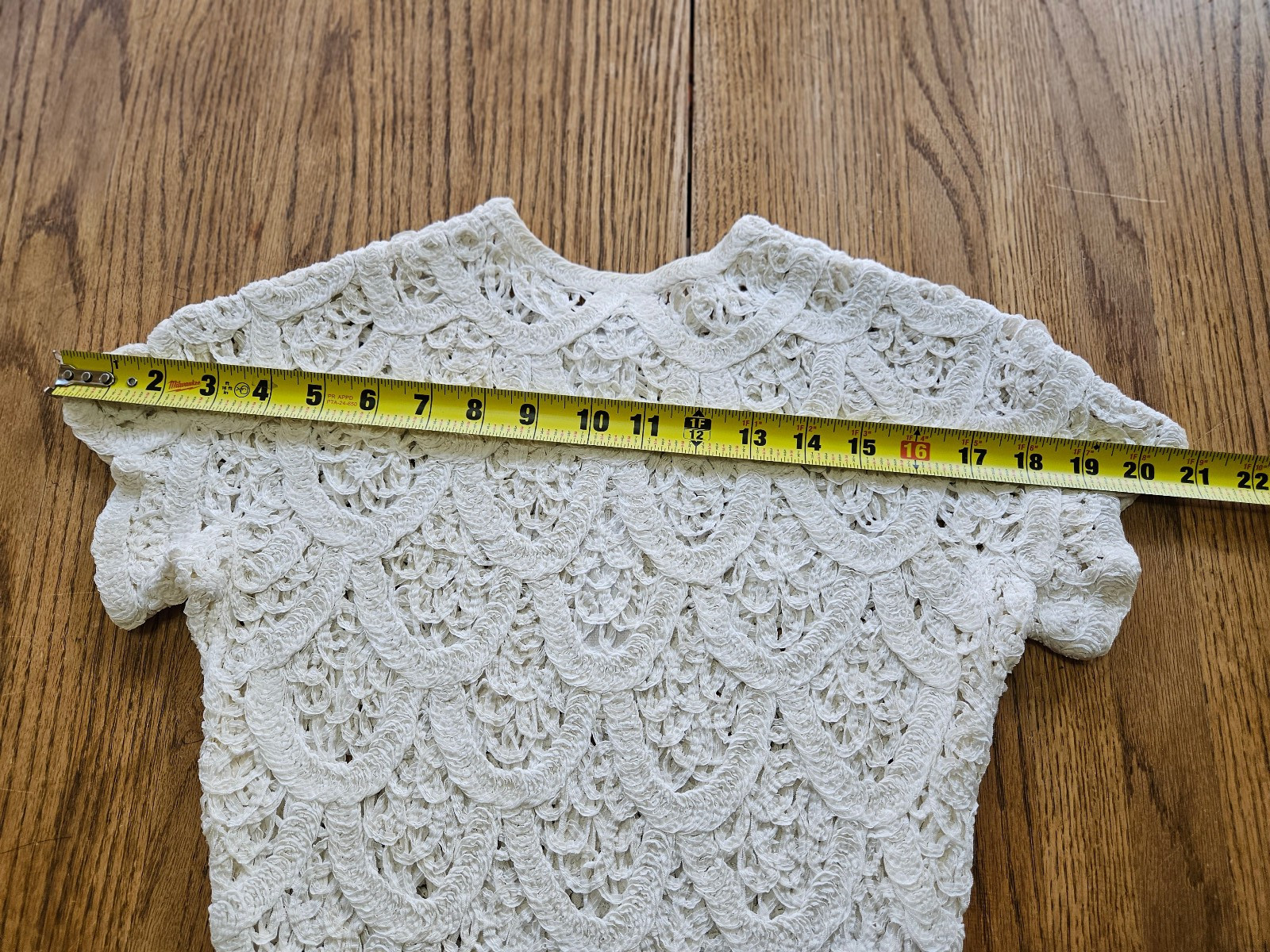 Vtg Glengyle Cream Sheath Crochet Lace Dress Scallop Pattern Small Petite?
