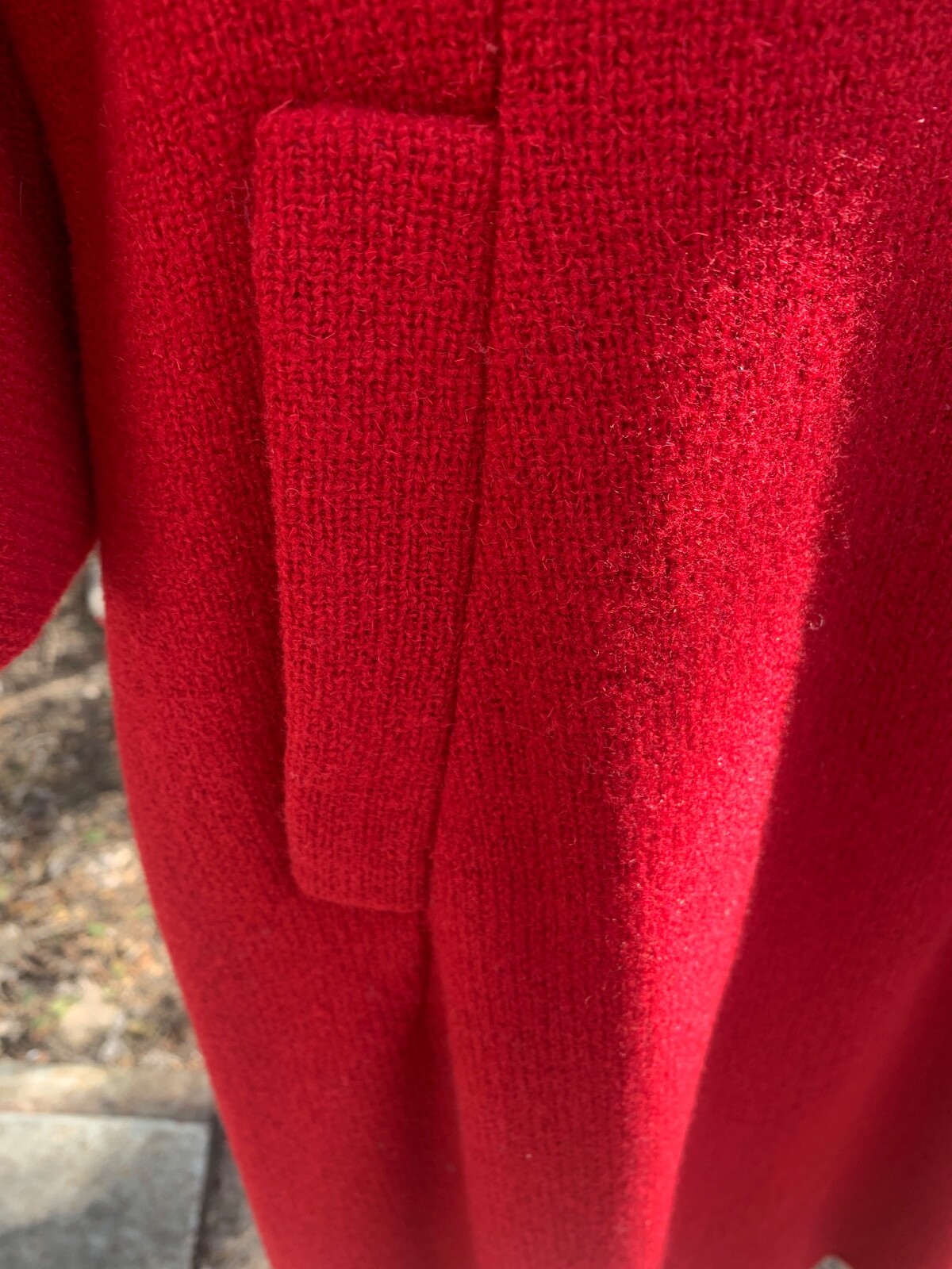 Vintage 1960s Designer Geoffrey Beene Bell Sleeve Red Wool Mod Dress