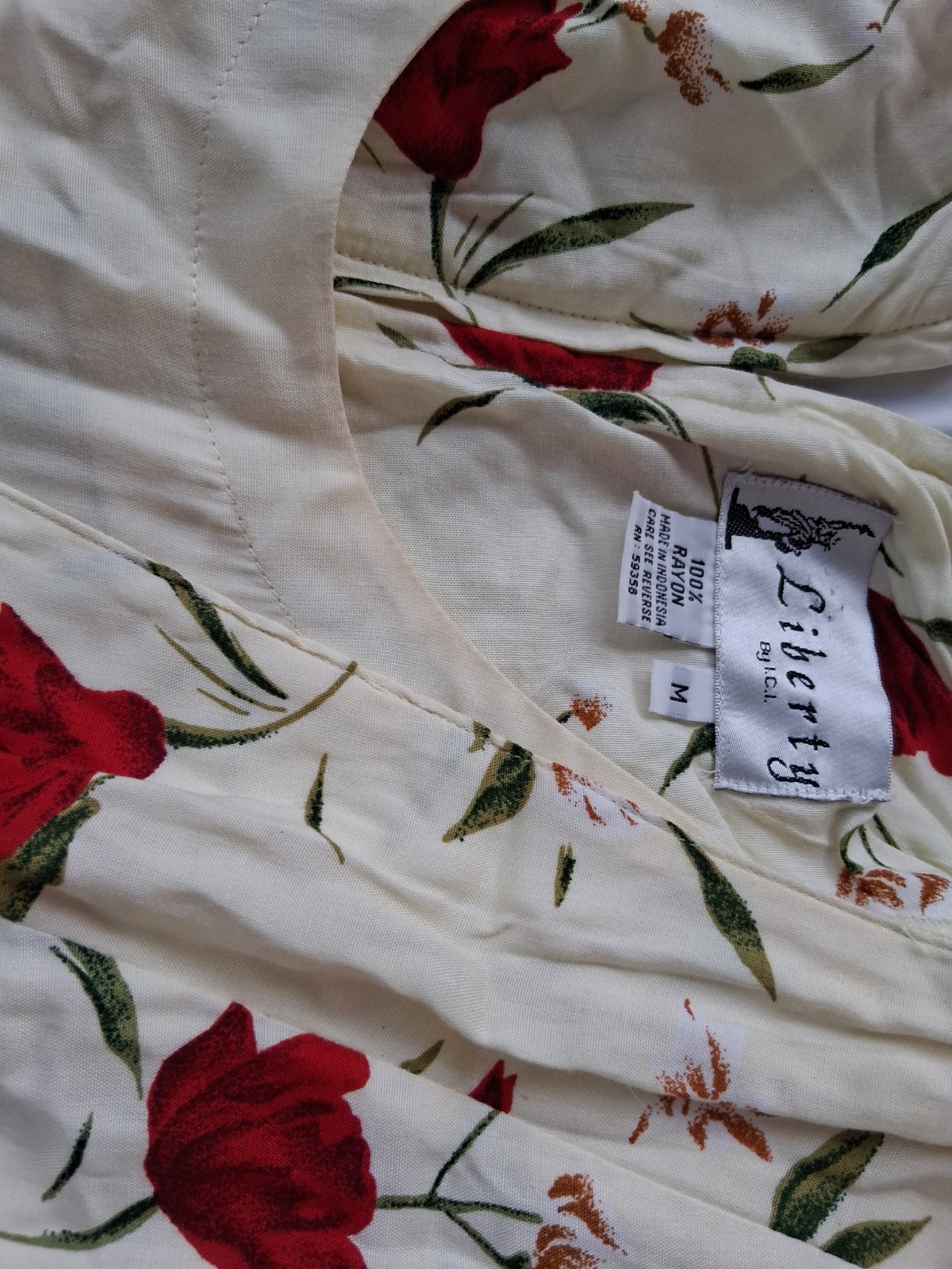 Beautiful Vintage Liberty By I.C.I 90’s Rayon Floral Tie Back Maci Dress M Med