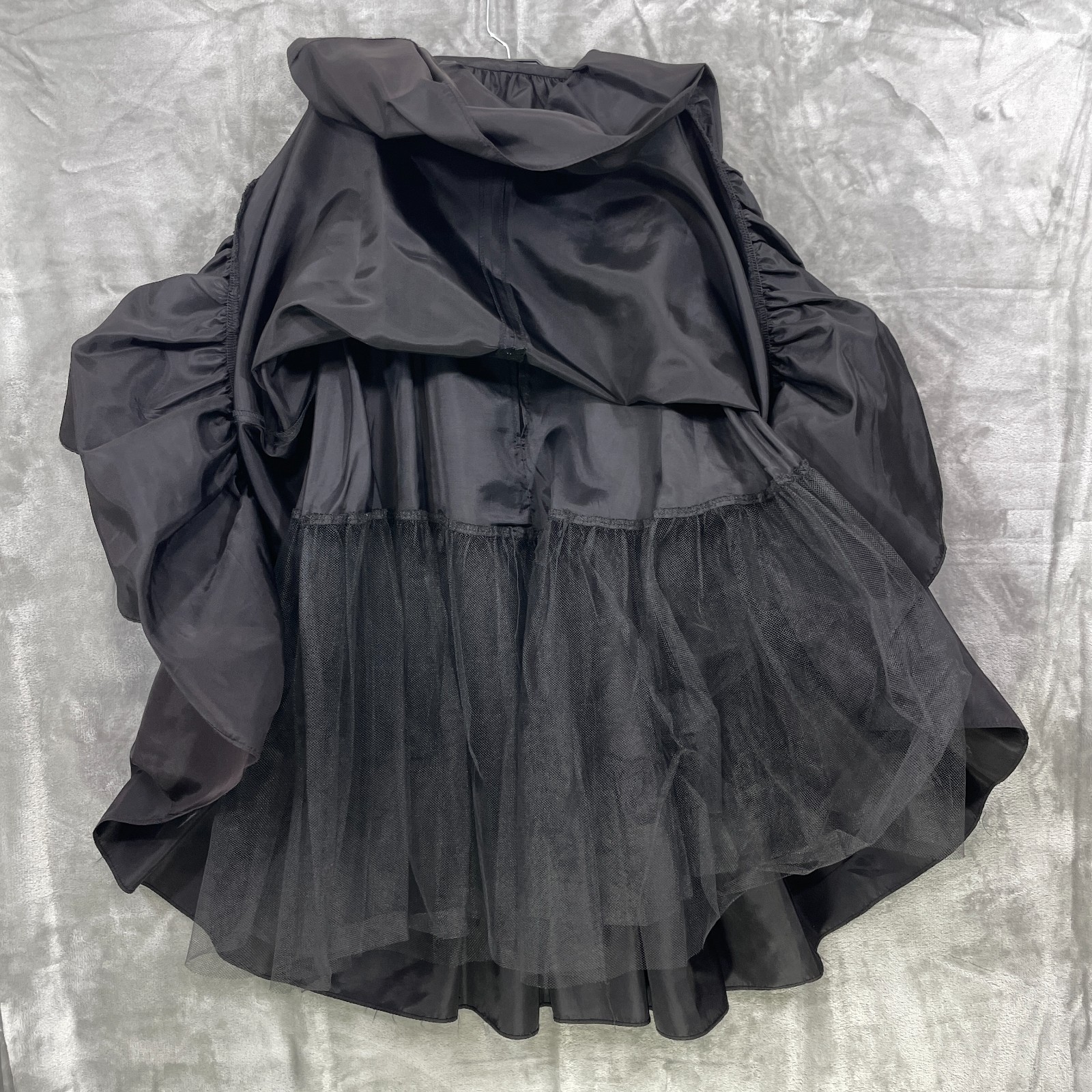 VTG 90s/Y2K Jessica McClintock Gunne Sport Skirt Size 9 Black Taffeta Satin USA