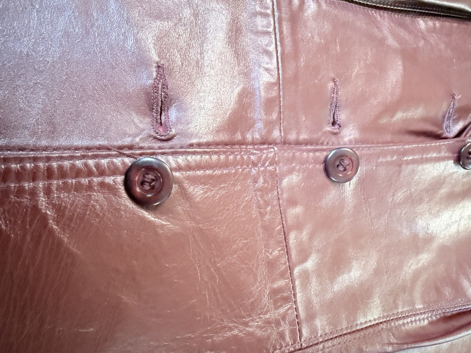 Vintage Split End LTD Red Leather Jacket Size 13/14 80s Women S/m