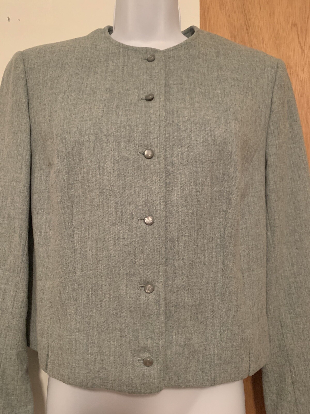 Vintage Pendleton Jacket Blazer 100% Virgin Wool Light Green Buttons 12/M