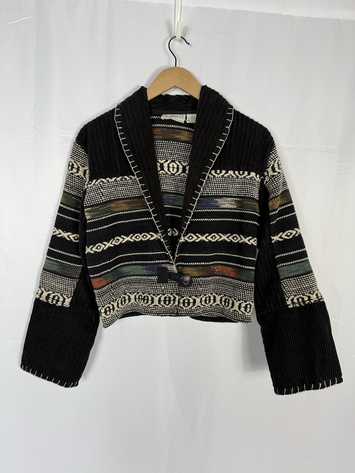 Vintage Flashback Tapestry Western Boho Jacket Blazer Women’s Small