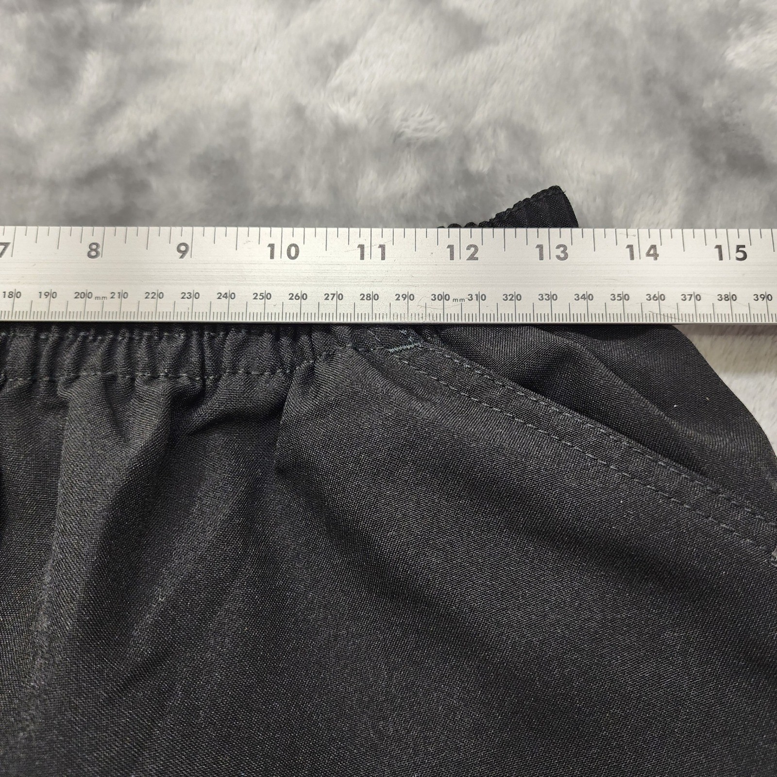 Vintage Chic Pants Womens 16 PETITE Black Pull On Elastic Waist Straight Casual