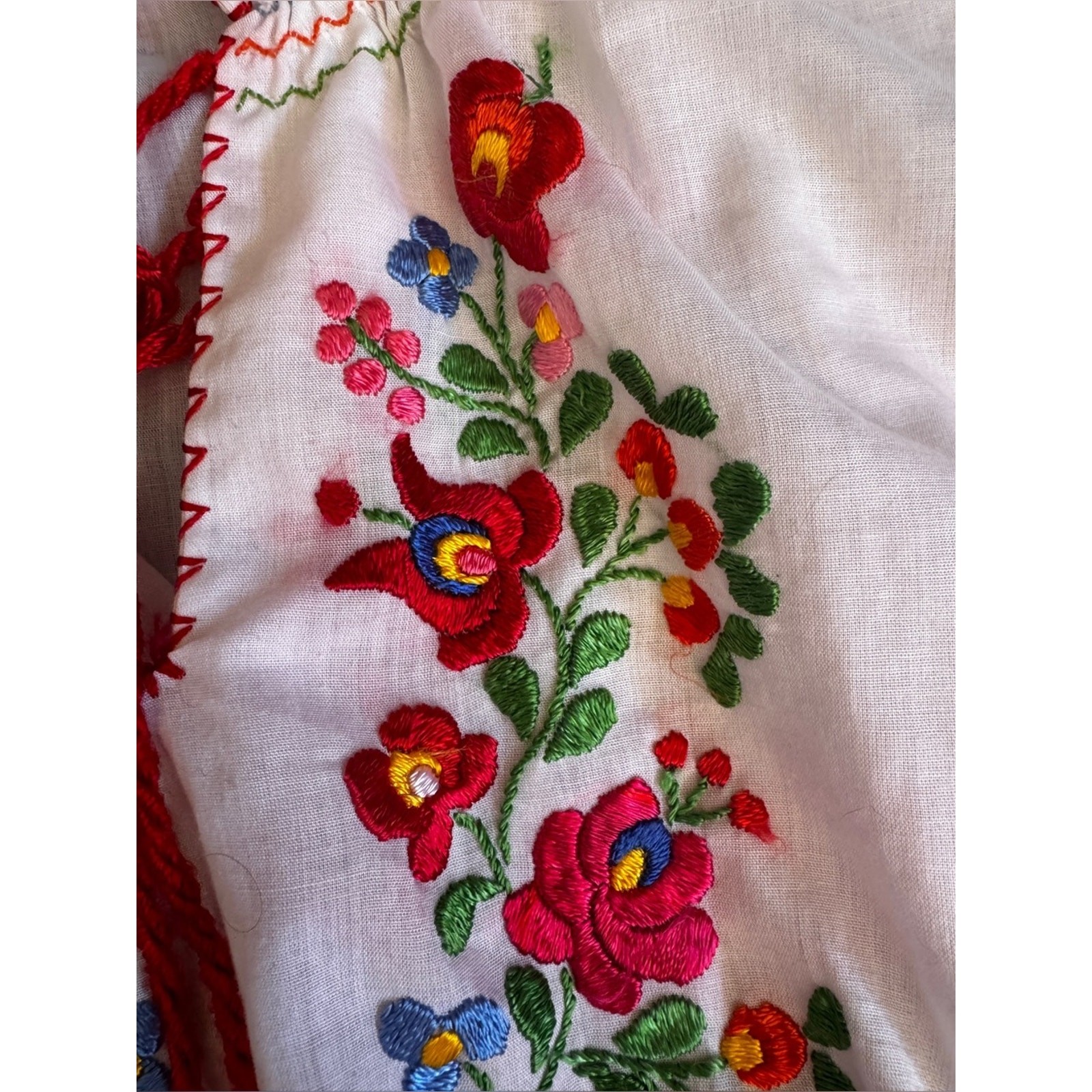 70s Vintage Hungarian Blouse Sz M-L