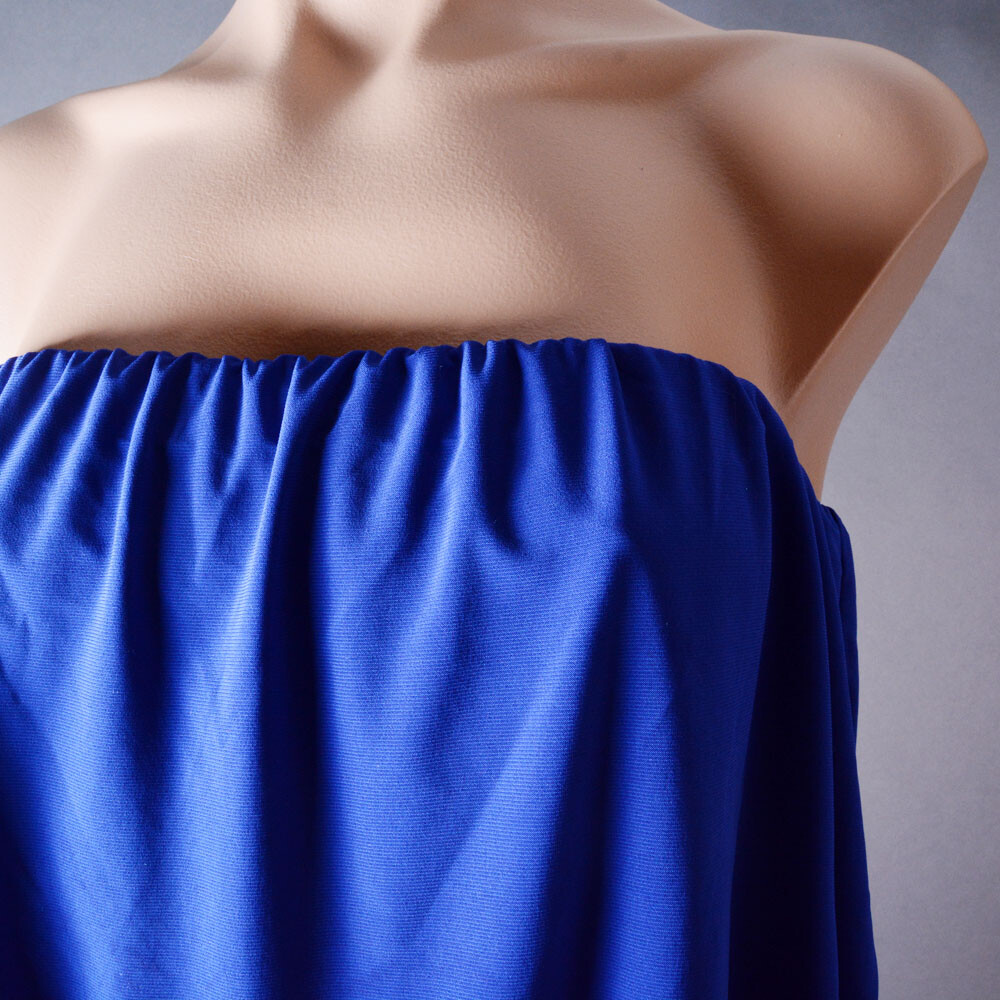 Royal Blue Womens Strapless Evening Party Playsuit Casual Jumpsuit Romper S M L