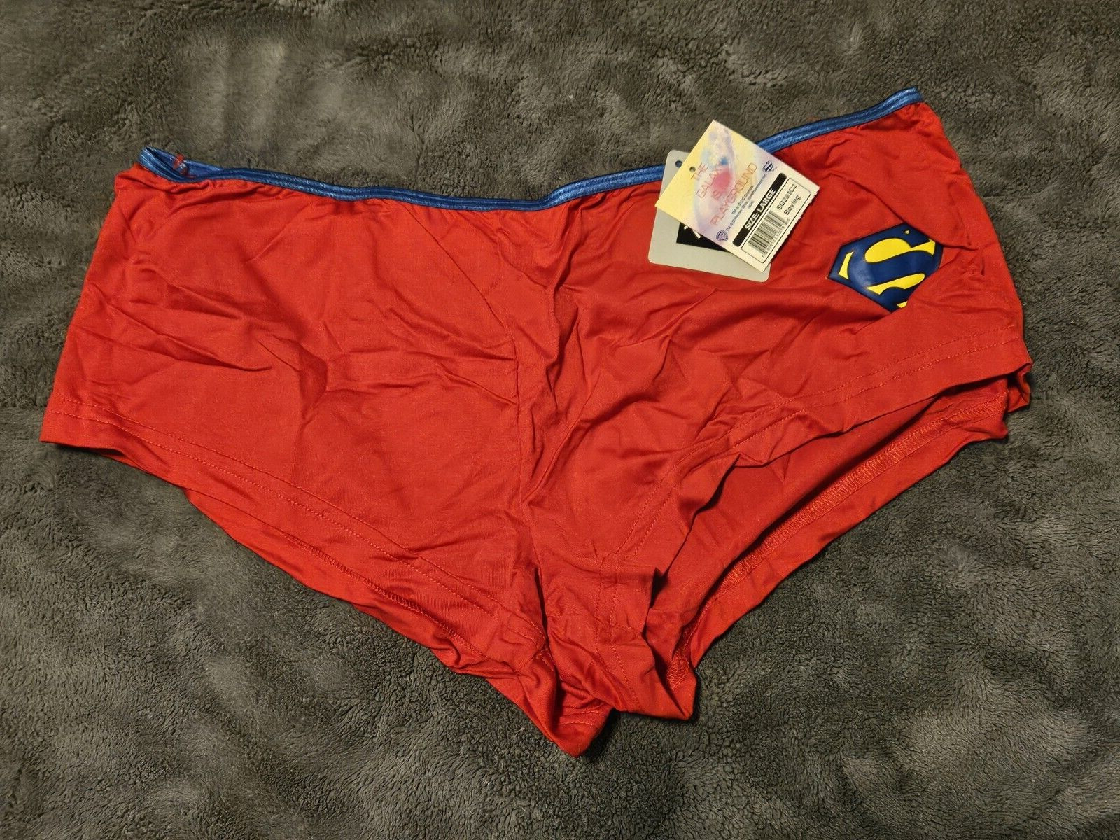 SuperGirl Intimates Women’s Boyleg Nylon Spandex Panties Sz: LARGE Color: RED