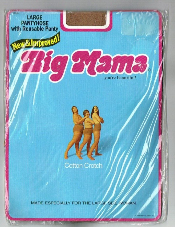 Big Mama Pantyhose Size Large 44 – 54″ Unopened Package 1983 Vintage Nylon