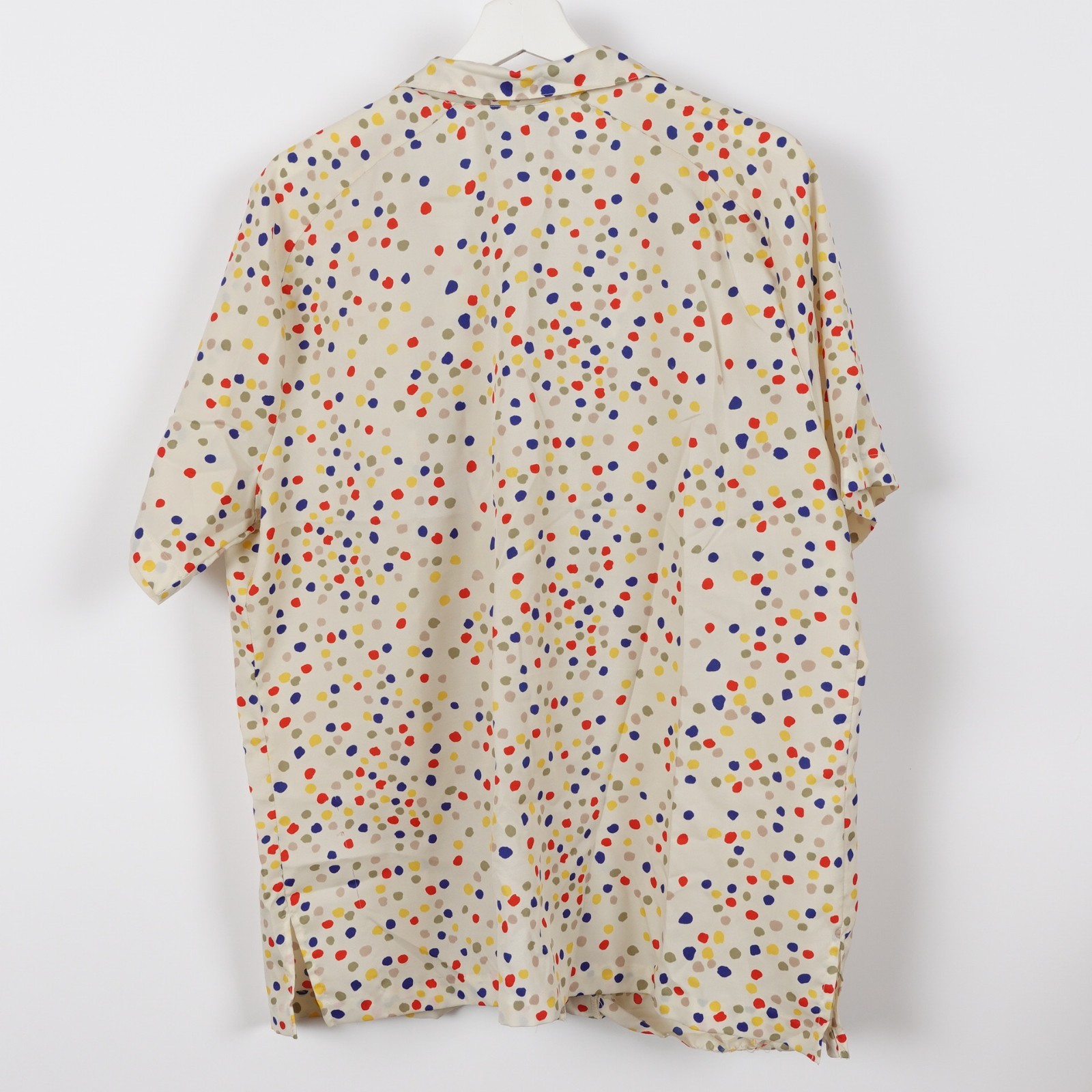 Vintage 70s Polka Dot Art Dots AOP Button Shirt Phyllis Sidney Shaker Sport XL
