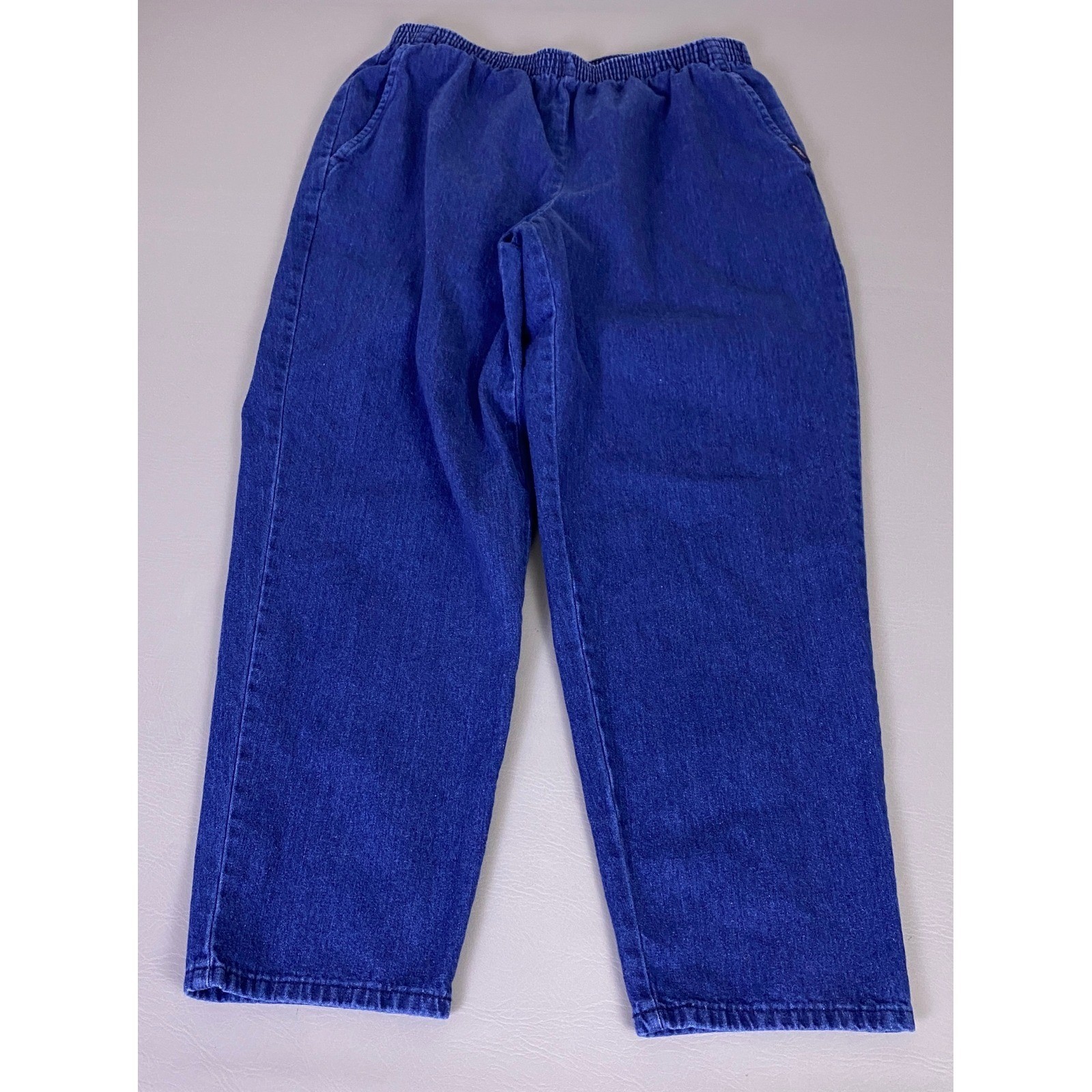 Vintage Chic by HIS Jeans Womens Plus 18 Petite Blue Denim Pull On Elastic Waist