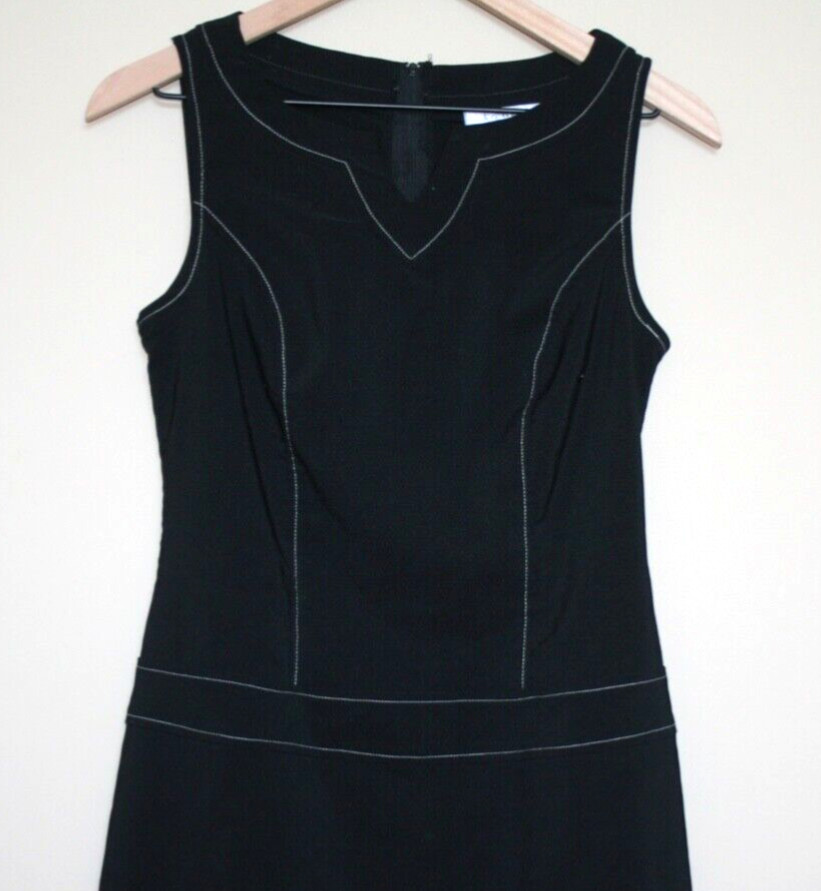 Vintage Dress Sheath Black Juniors Size 6 7 Sleeveless USA Y2K 1990s