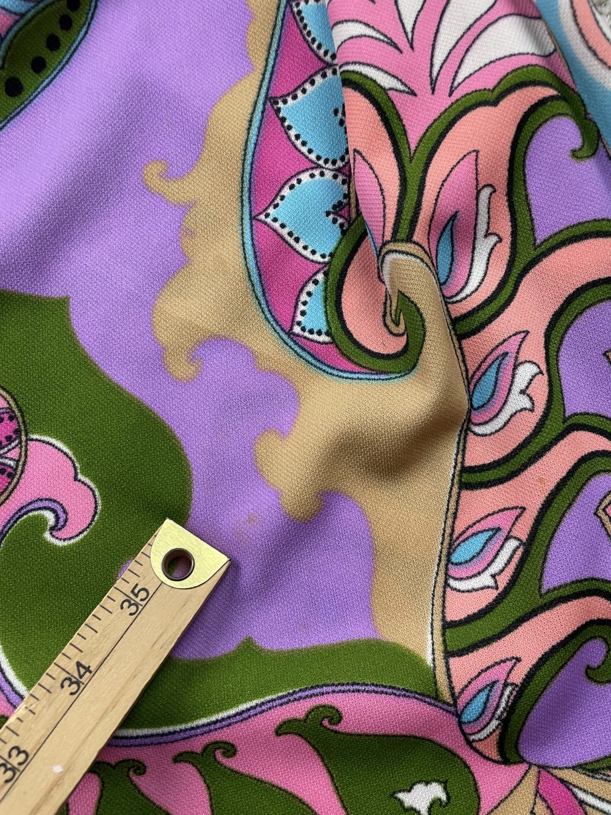 Vintage 60s Jack Needleman Anjac Mod Dress Medium Psychedelic Hippie Boho 70s