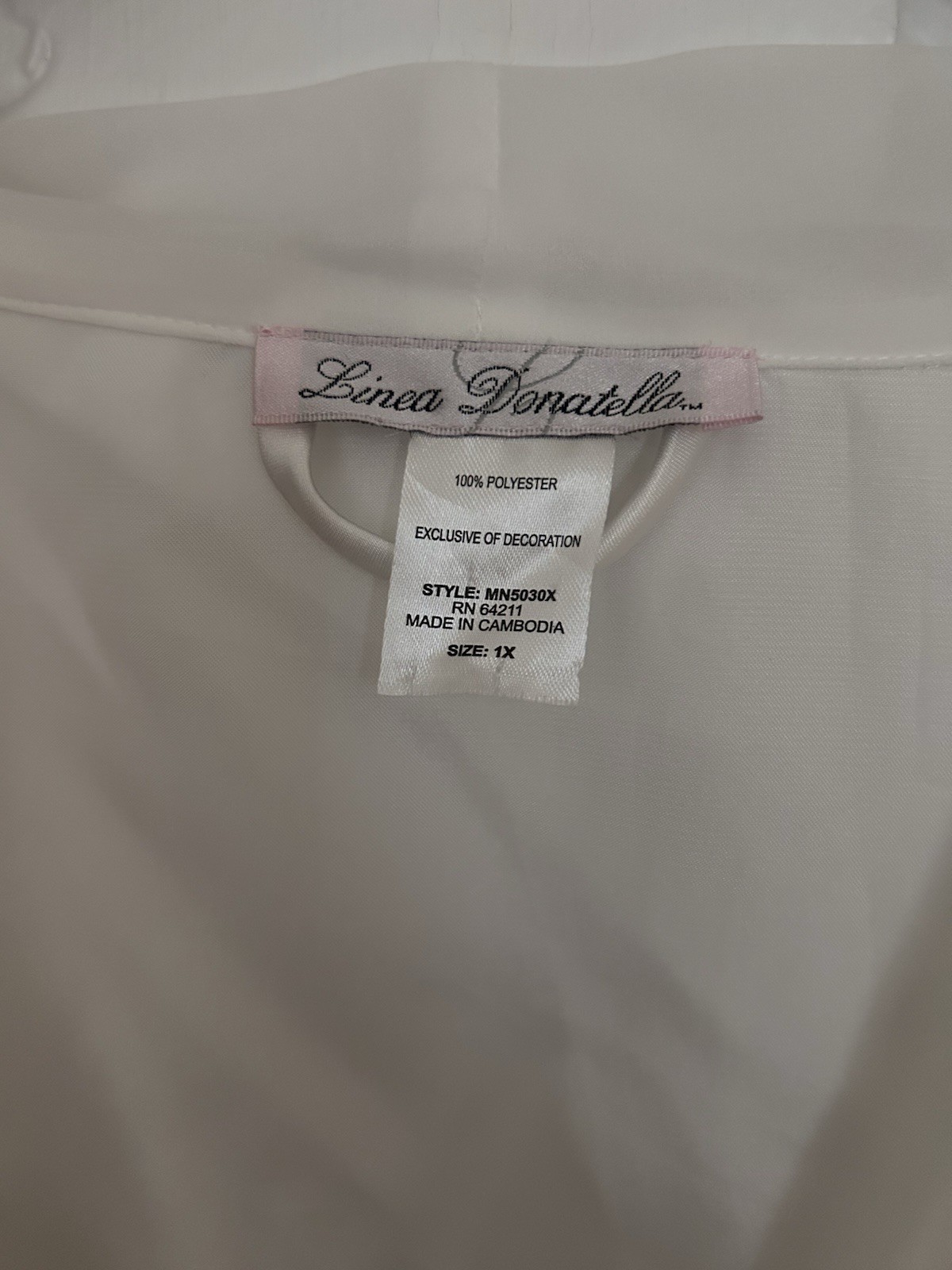 Vintage Linea Donatella Robe White Satin Lace Sequin Applique Bridal 1X