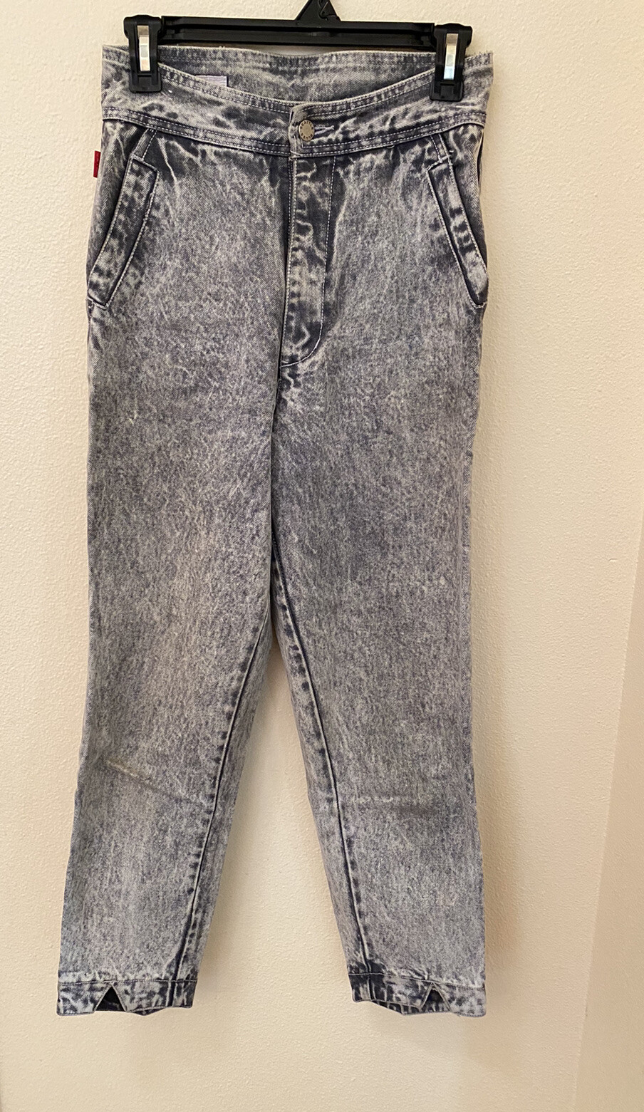 Seattle Blues Vintage Womens Mom Jeans Size 7 Acid Wash Black High Waisted