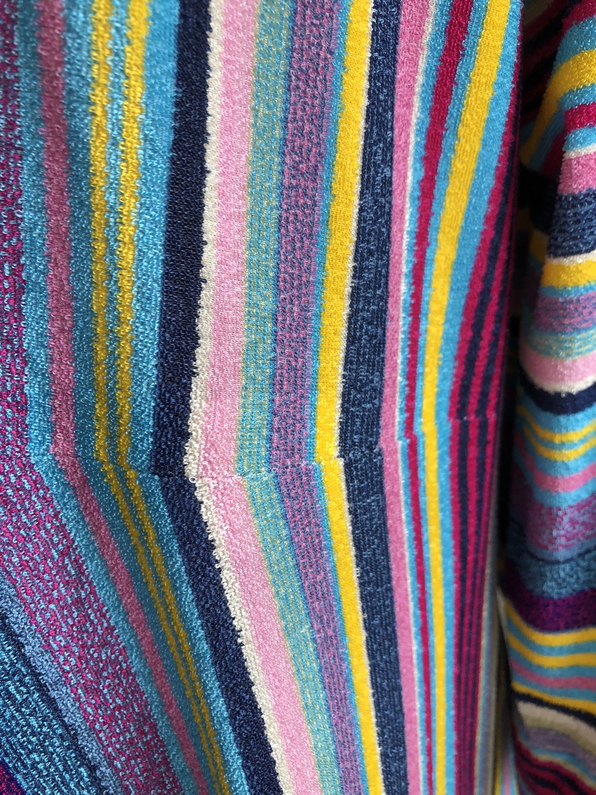 STUNNING VTG NWOT DELA-ANN Loungewear Striped Terrycloth Housedress Caftan M/L