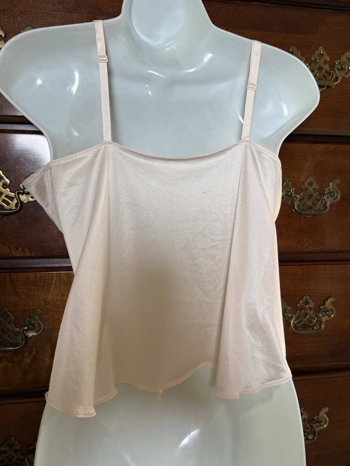 Vintage Maidenform Sweet Nothings Lace Camisole Cami 36 Pink Peachy Color