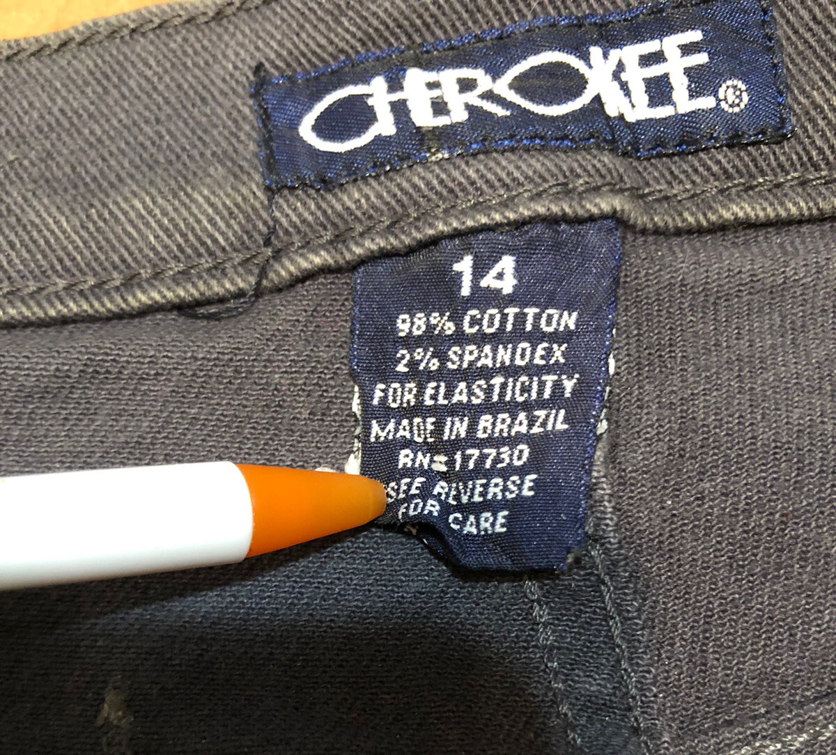 Vintage CHEROKEE Womens Dark Gray Jeans – Size 14
