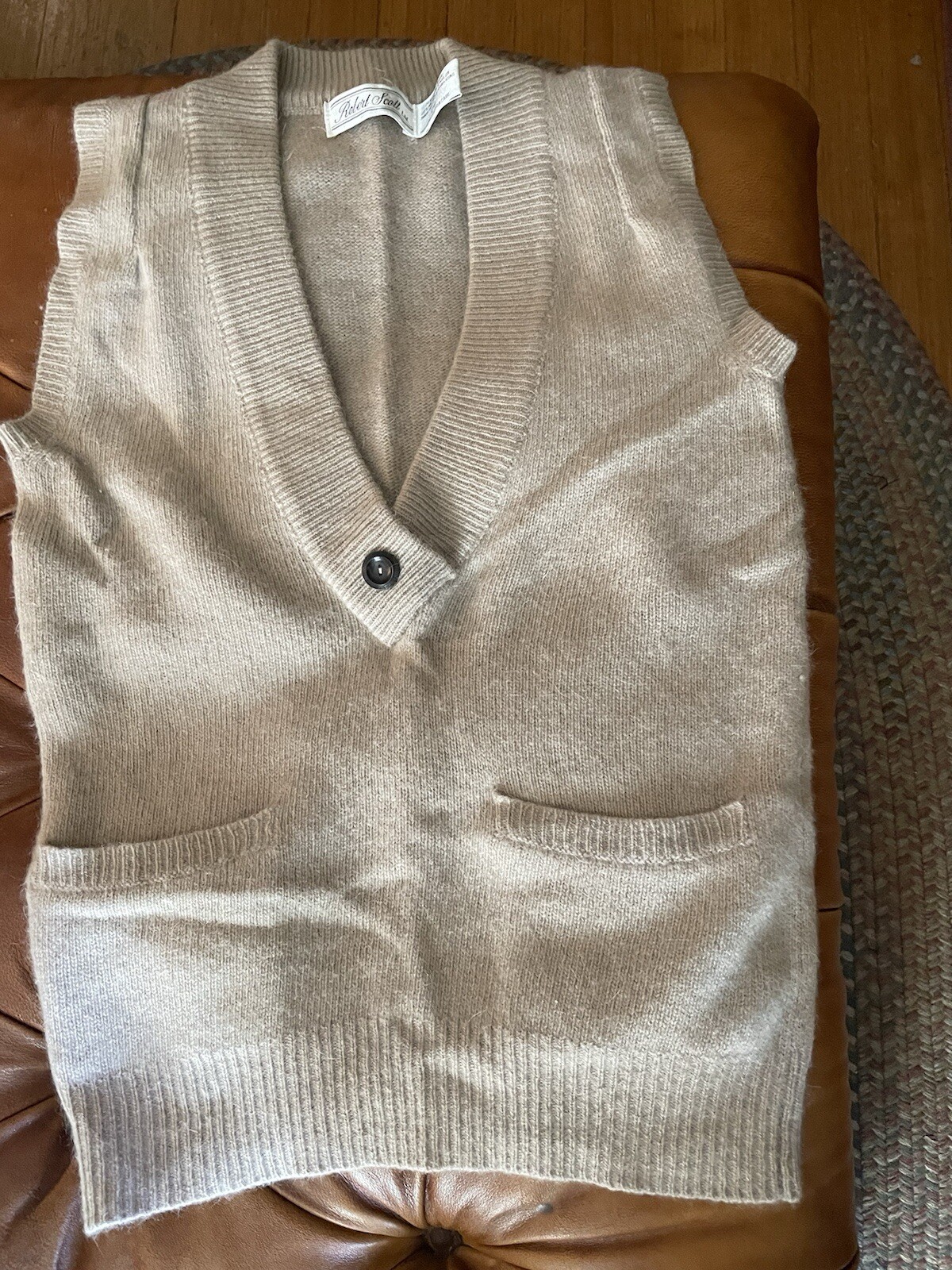Vintage Robert Scott Ltd lambswool and angora sweater vest