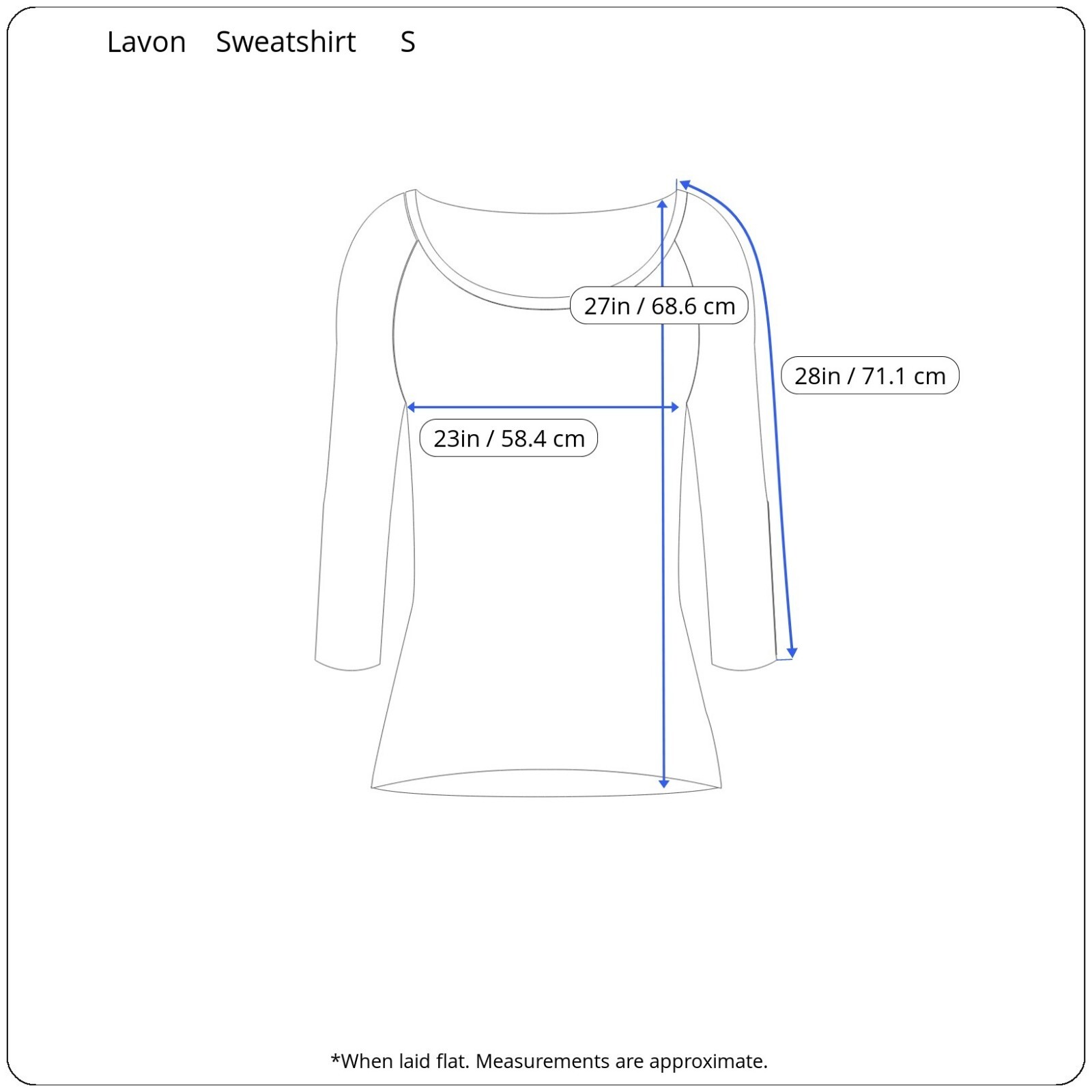 Vintage Lavon Crewneck Sweatshirt S Women’s Blue Used