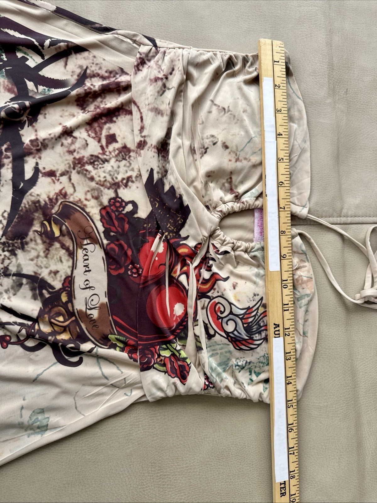 Vtg Y2K HeartOfLove Dress,SzM,1990’s EdHardy Look 90’s,1990’s,StrangerThings Era