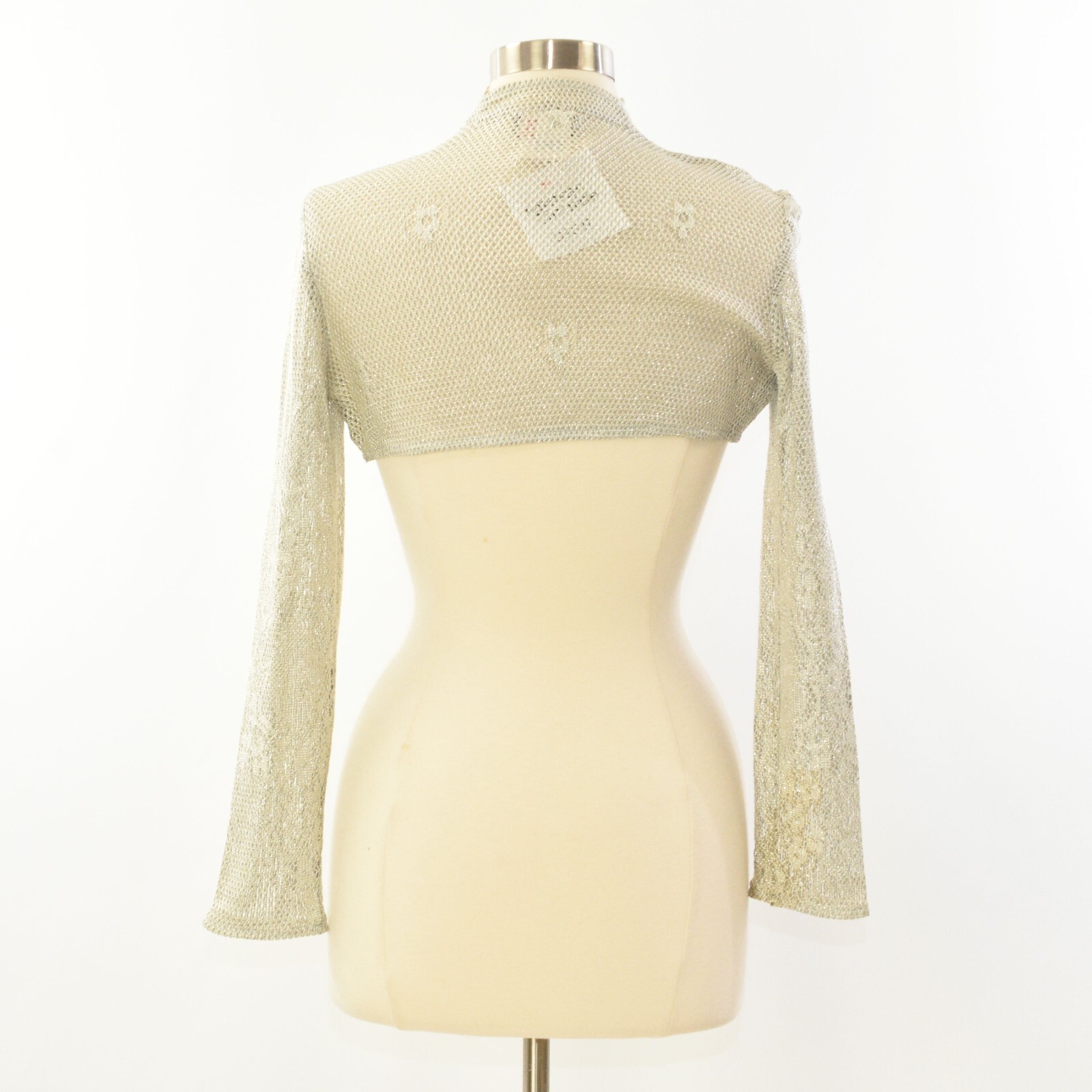 Joseph Ribkoff Scalloped Silver Shrug Stand Up Collar Avante Garde 6