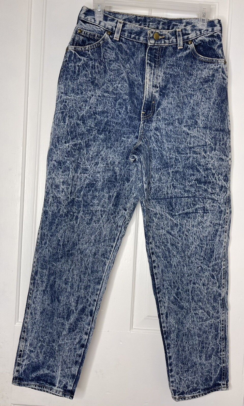 VTG P.S. Gitano 10 short Jeans Relaxed Taper Mom High Waist Acid Wash 31 X 28