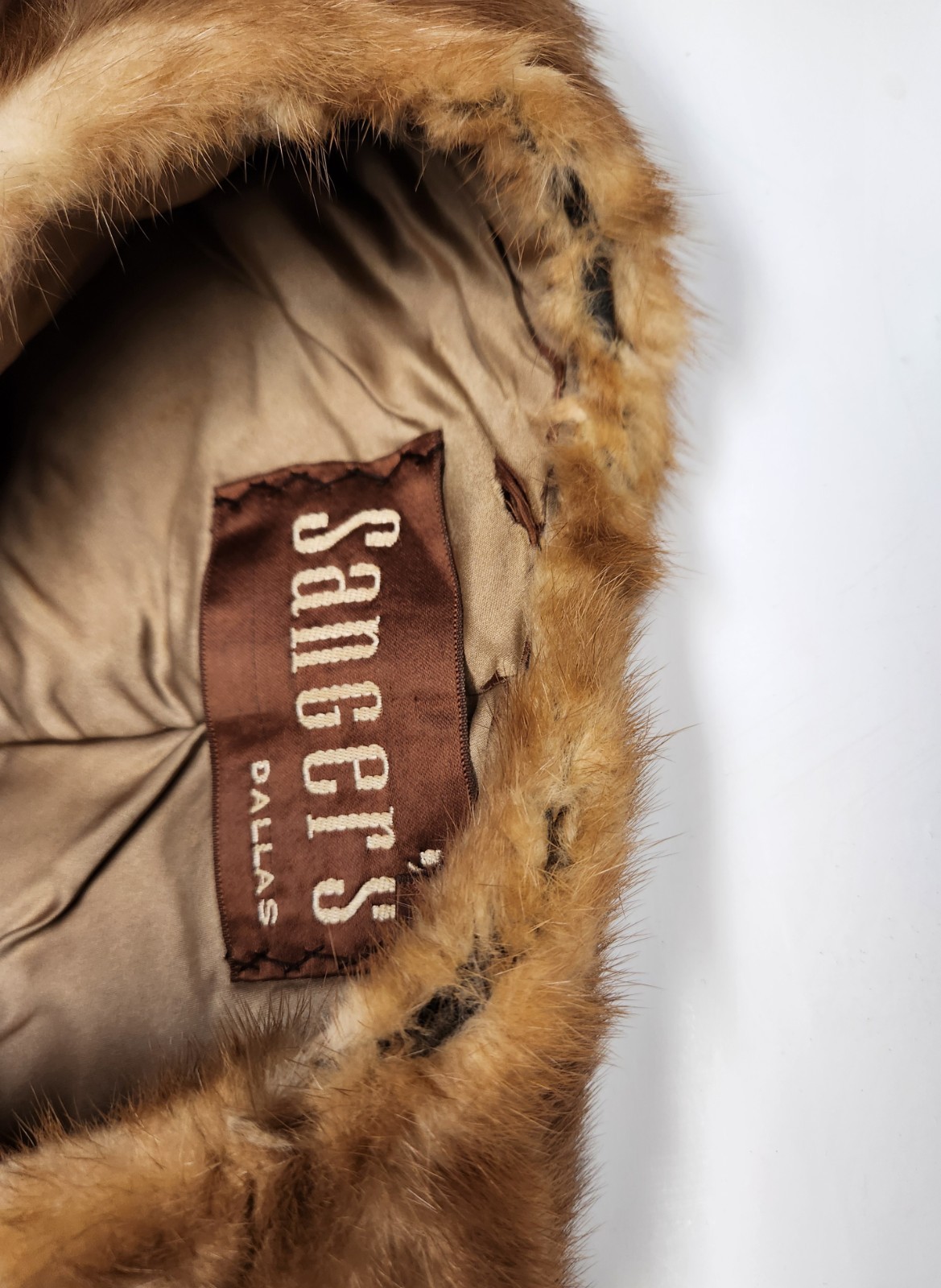 Vintage 1940s/50s Sanger’s Dallas Pastel Mink Fur Stole Wrap Needs Repairs As Is
