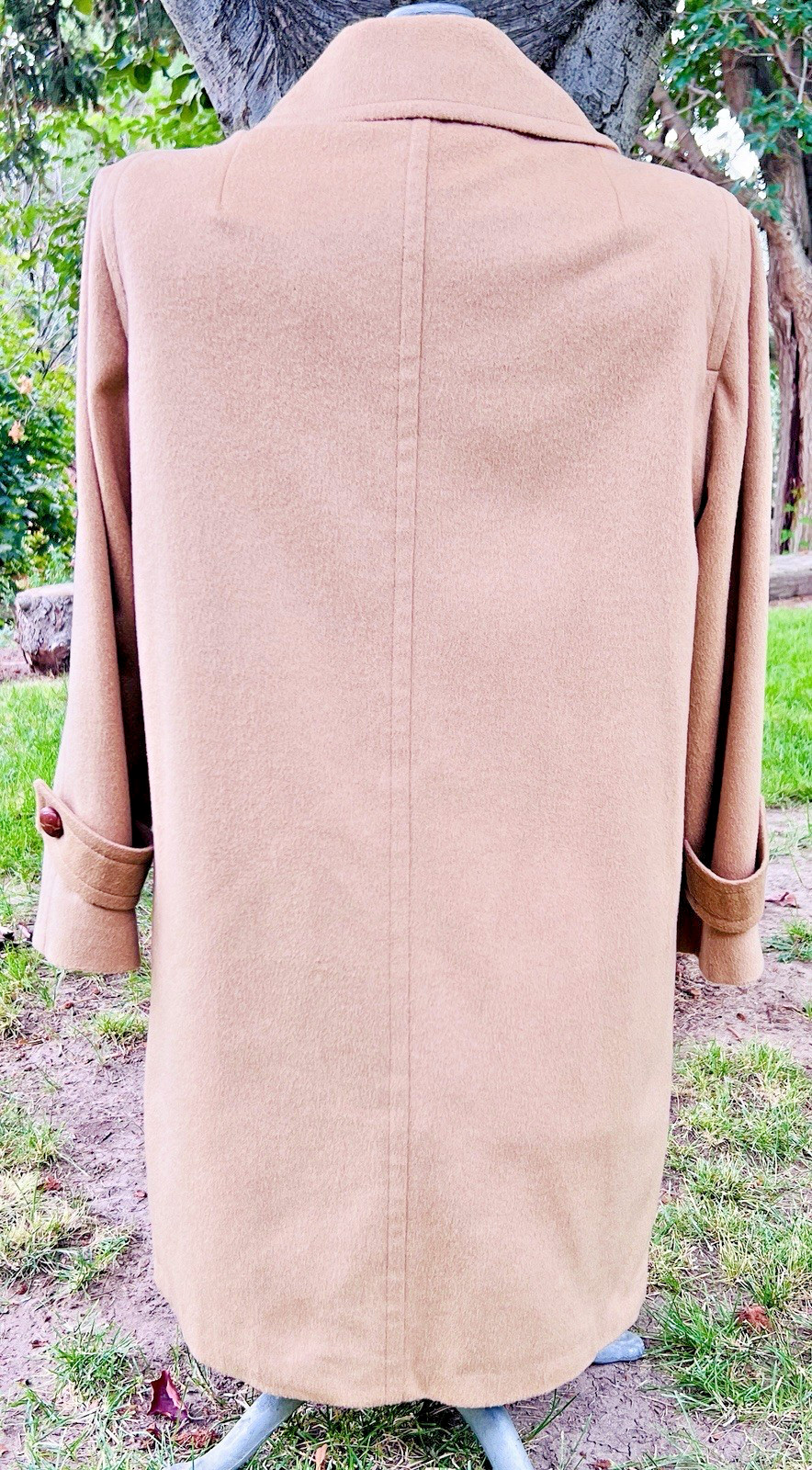 Riel Coat Co. Vintage Wool and Cashmere Coat Made in the USA Camel Color XL