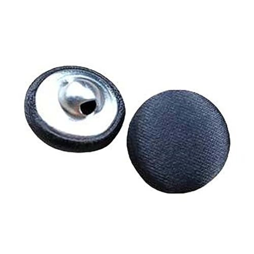 20 Pcs Satin Covered Metal Shank Buttons Cloth Buttons for 25mm Charcoal Gray