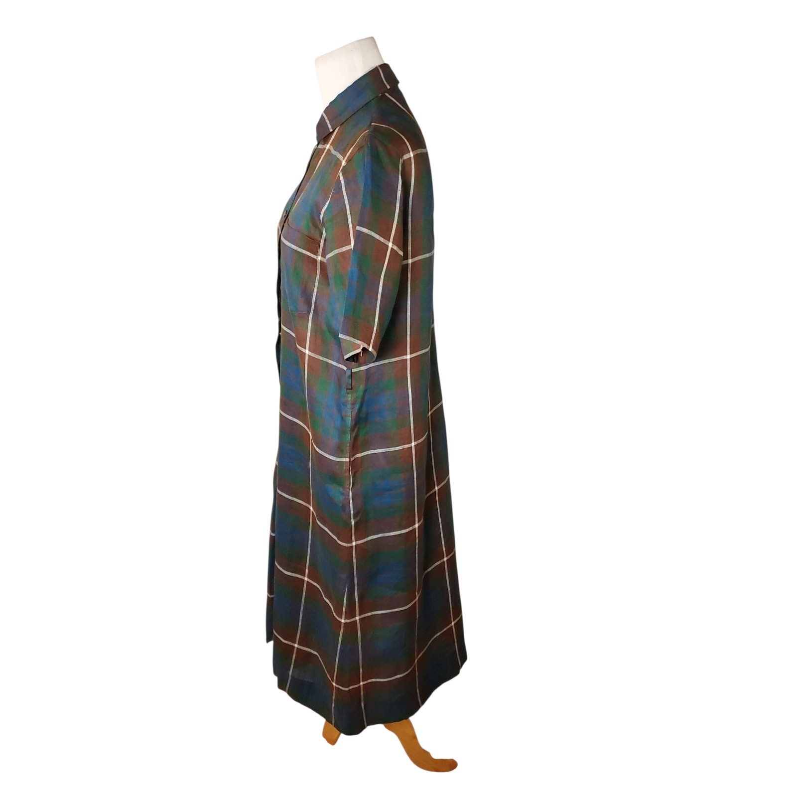 Vintage Scotch House Tartan Plaid Shirt Dress Old Money Preppy Academia Retro M