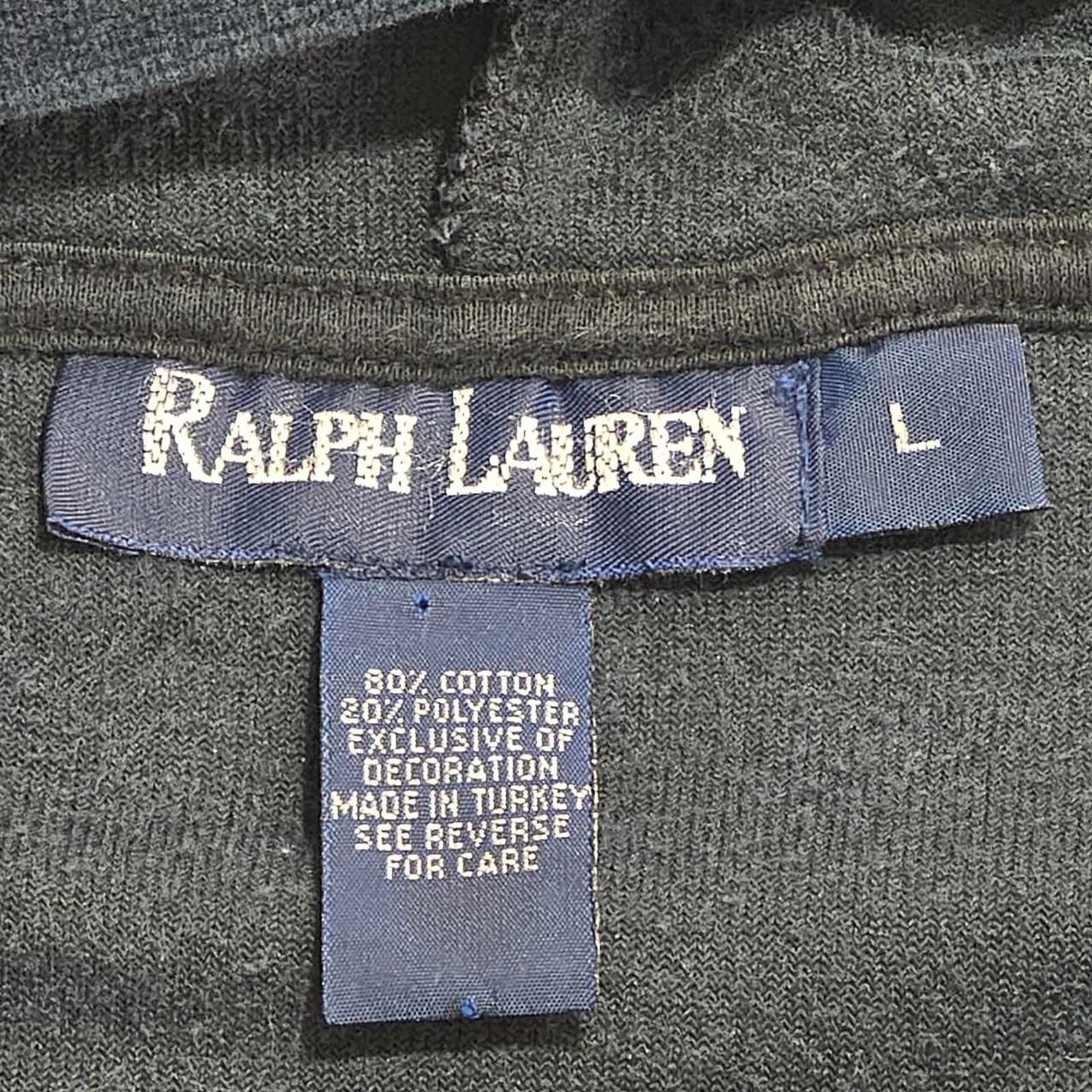 Ralph Lauren deep turquoise/navy color Velvet Zip Up Hoodie pony logo size Large