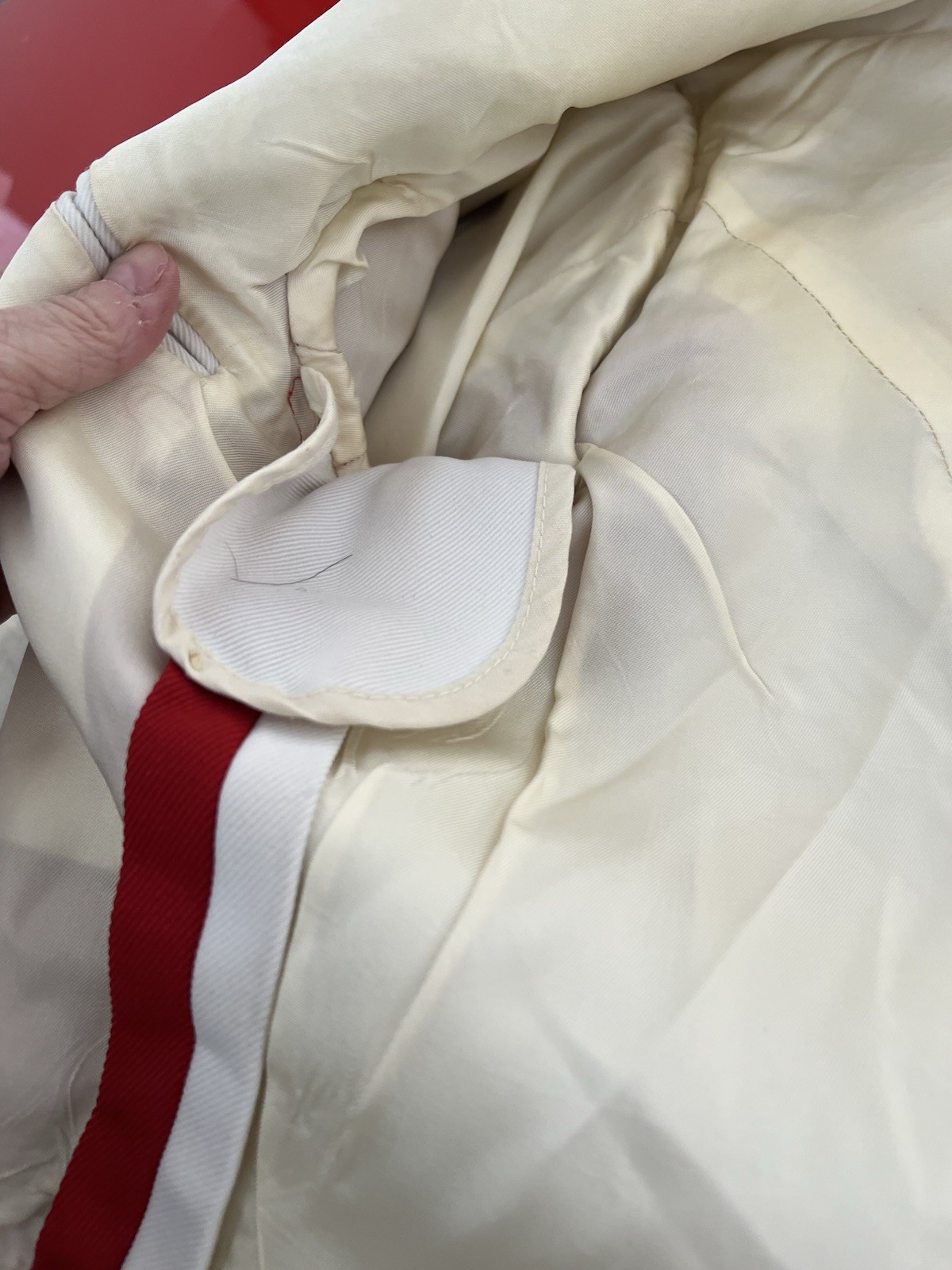 Vintage Stanbury Wool Red And White Military Style Marching Band Jacket 38