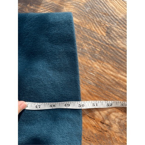 Vintage 80s Alorna Oversized Wool Blend Coat Teal Blue Double Breasted USA
