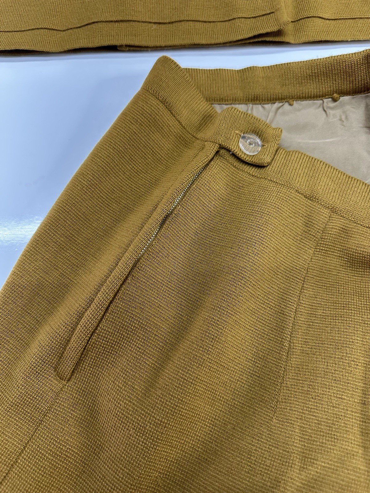 VTG 1950-60s GiBi Italian Hand Loomed Wool Knit Skirt Jacket Set / Women’s XS/S